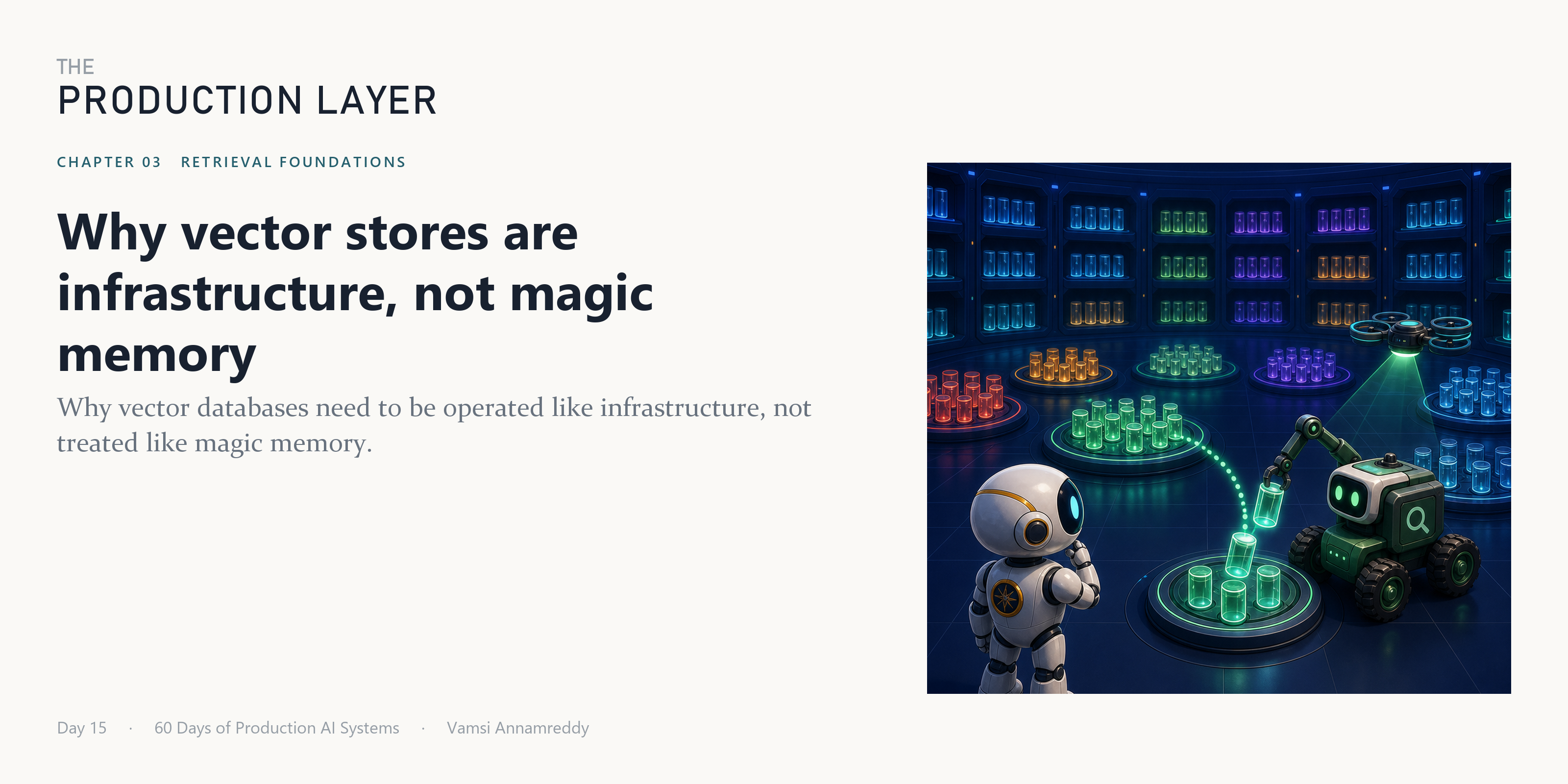 Day 15: Why vector stores are infrastructure, not magic memory