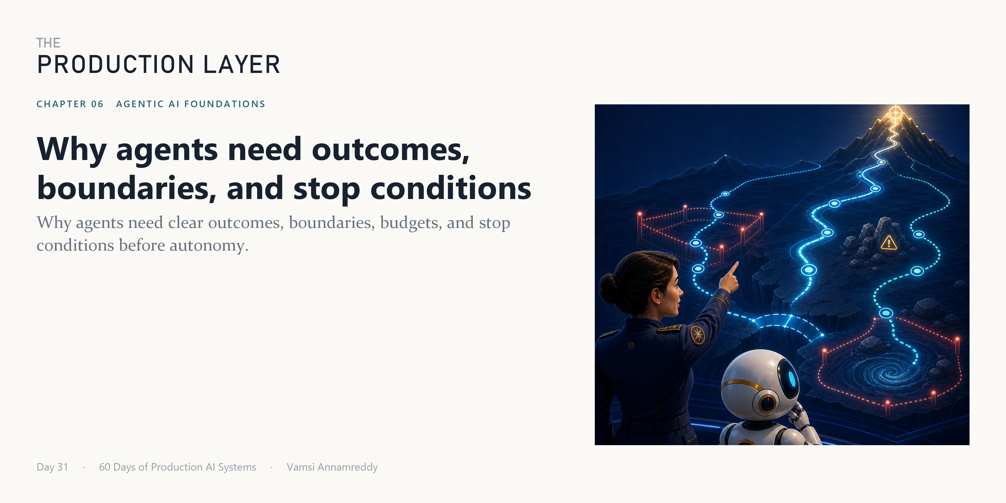 Day 31: Why agents need outcomes, boundaries, and stop conditions