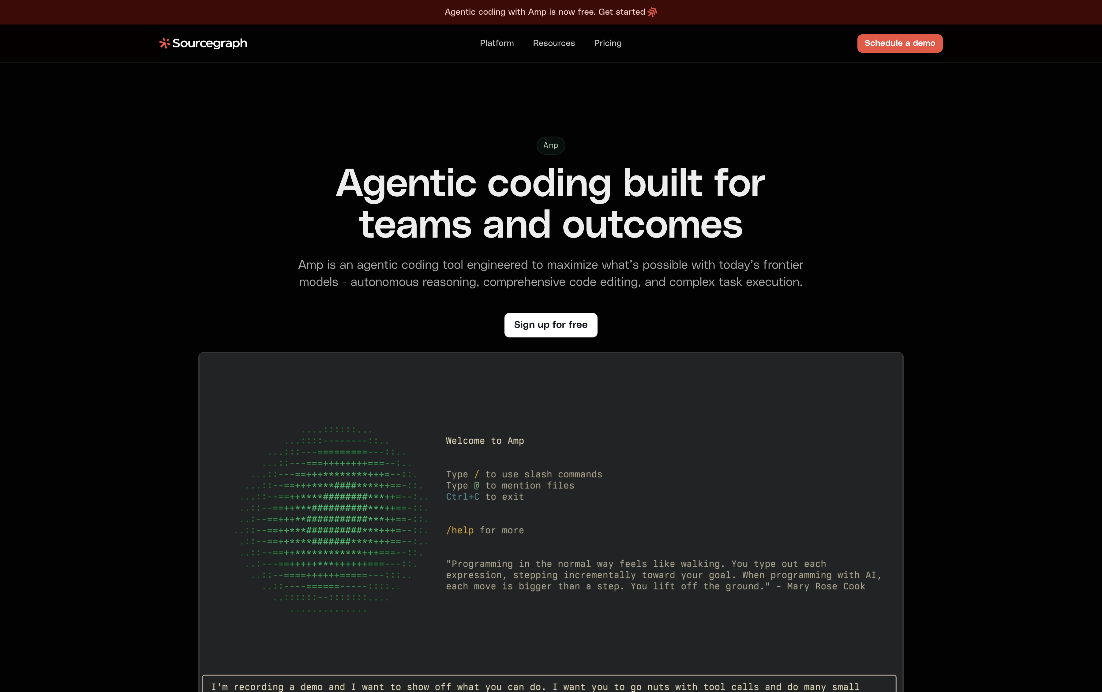 Sourcegraph website screenshot