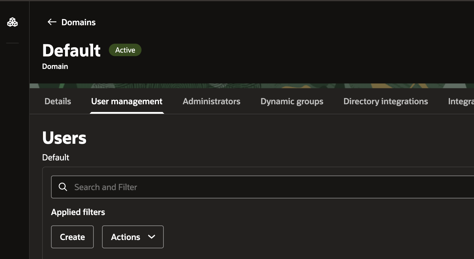 Create OCI User - Step 1