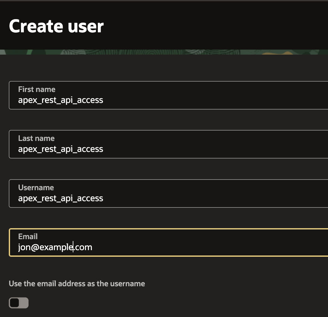 Create OCI User - Step 2
