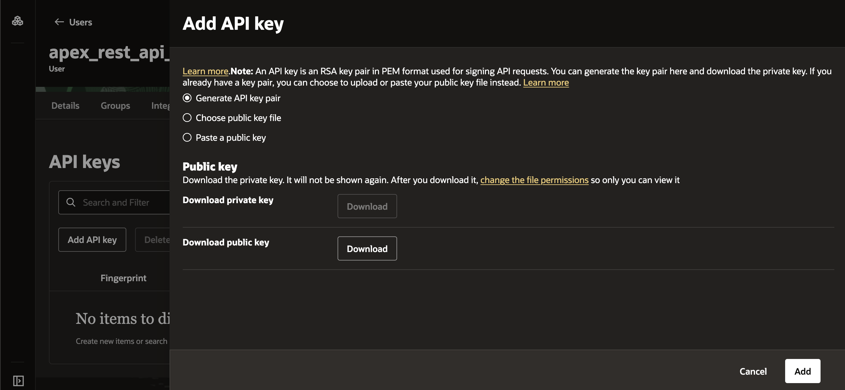 Create OCI User - Step 6