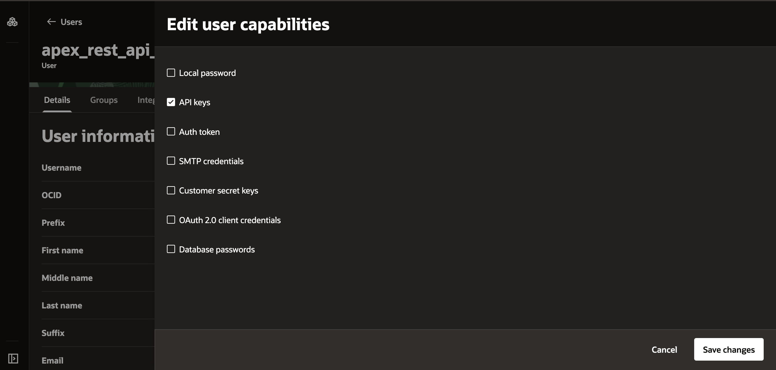 Create OCI User - Step 4