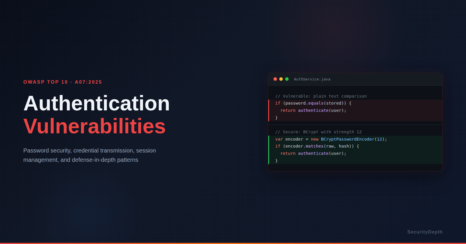Authentication Vulnerabilities
